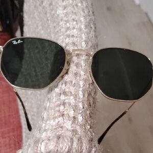 Ray-Ban Gold and Black Sunglasses
